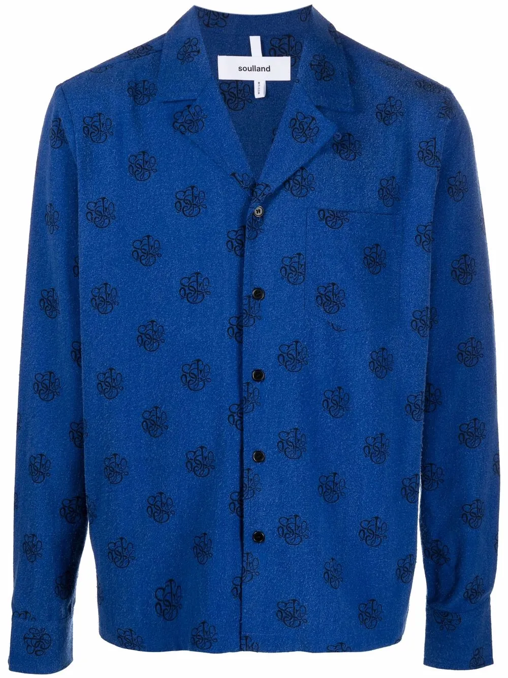 

Soulland Joe silk shirt - Blue