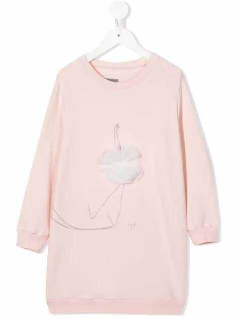 Il Gufo embroidered-detail jumper dress