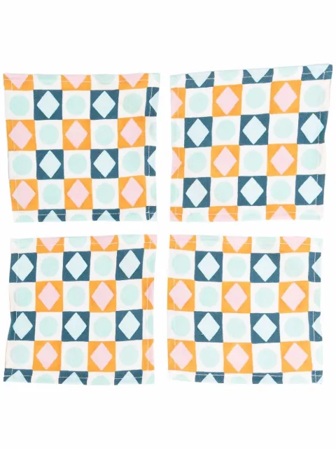 La DoubleJ set of four cocktail napkins