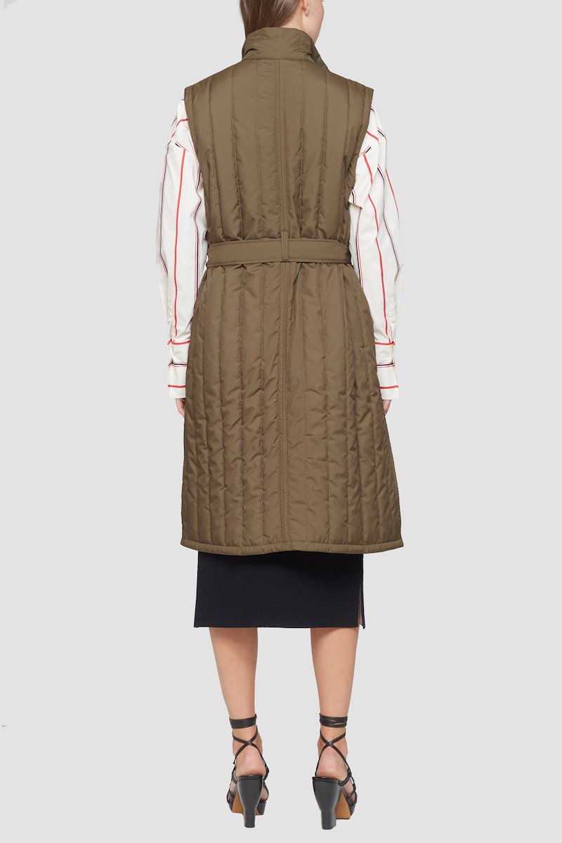 Long Puffer Vest-green #1 Long Puffer Vest, null- 5