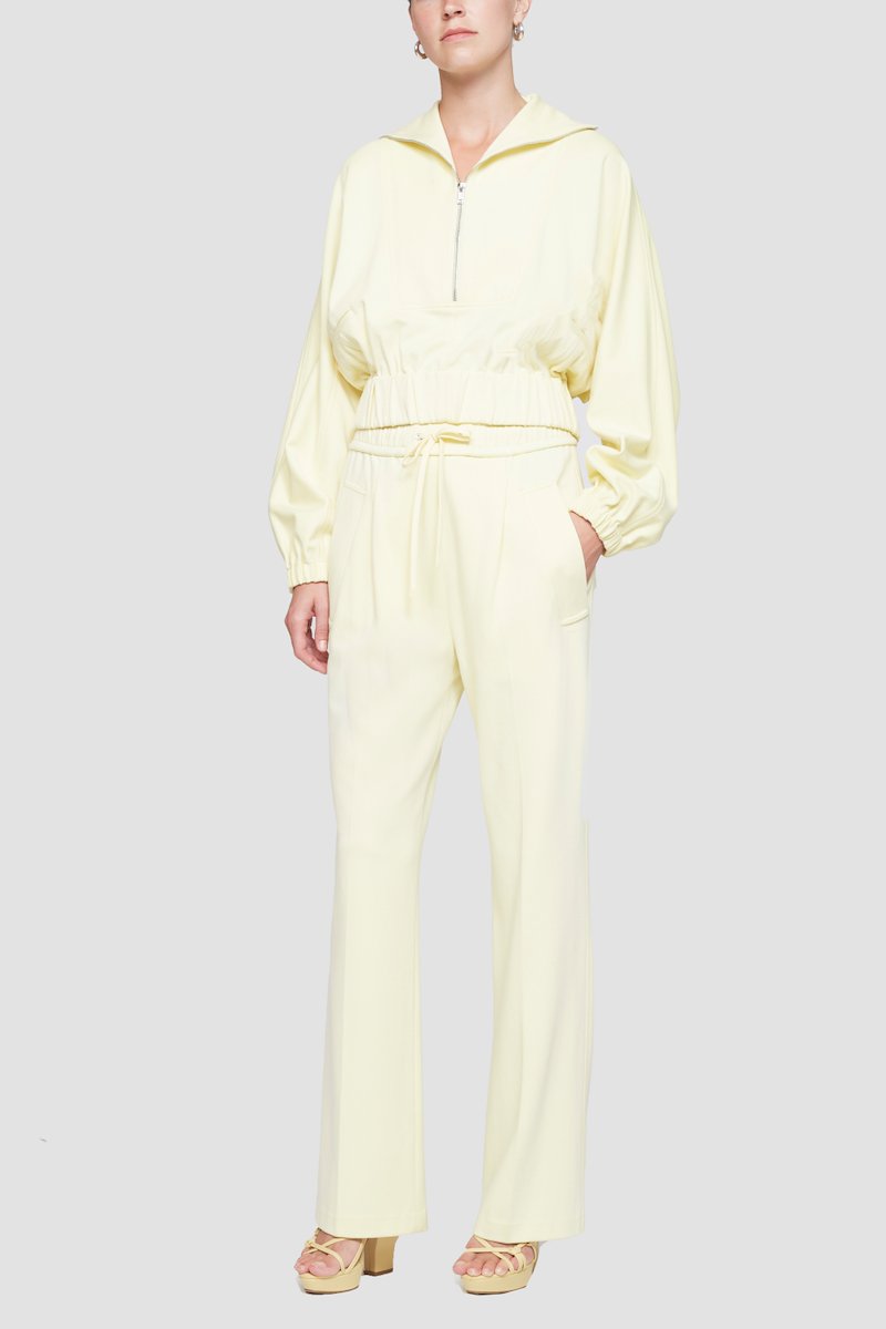 Knit Twill Flared Leg Track Pant-yellow #0 Knit Twill Flared Leg Track Pant, null- 0