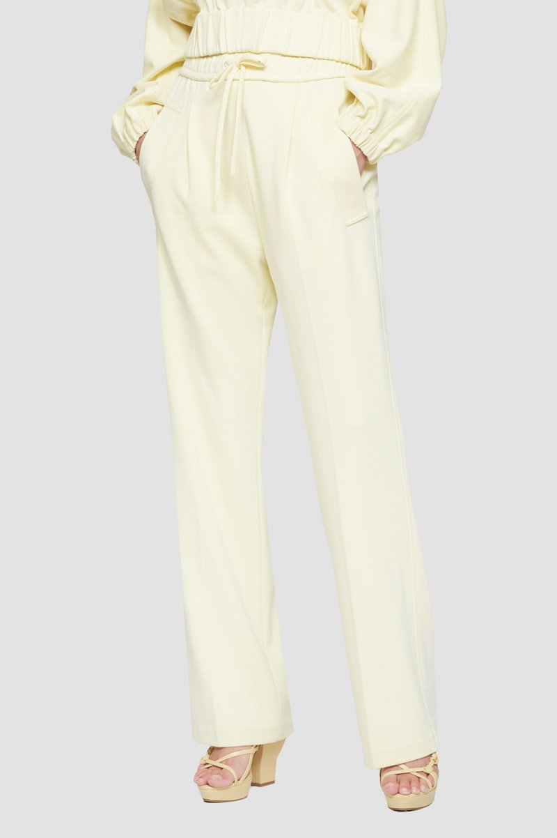 Knit Twill Flared Leg Track Pant-yellow #1 Knit Twill Flared Leg Track Pant, null- 1