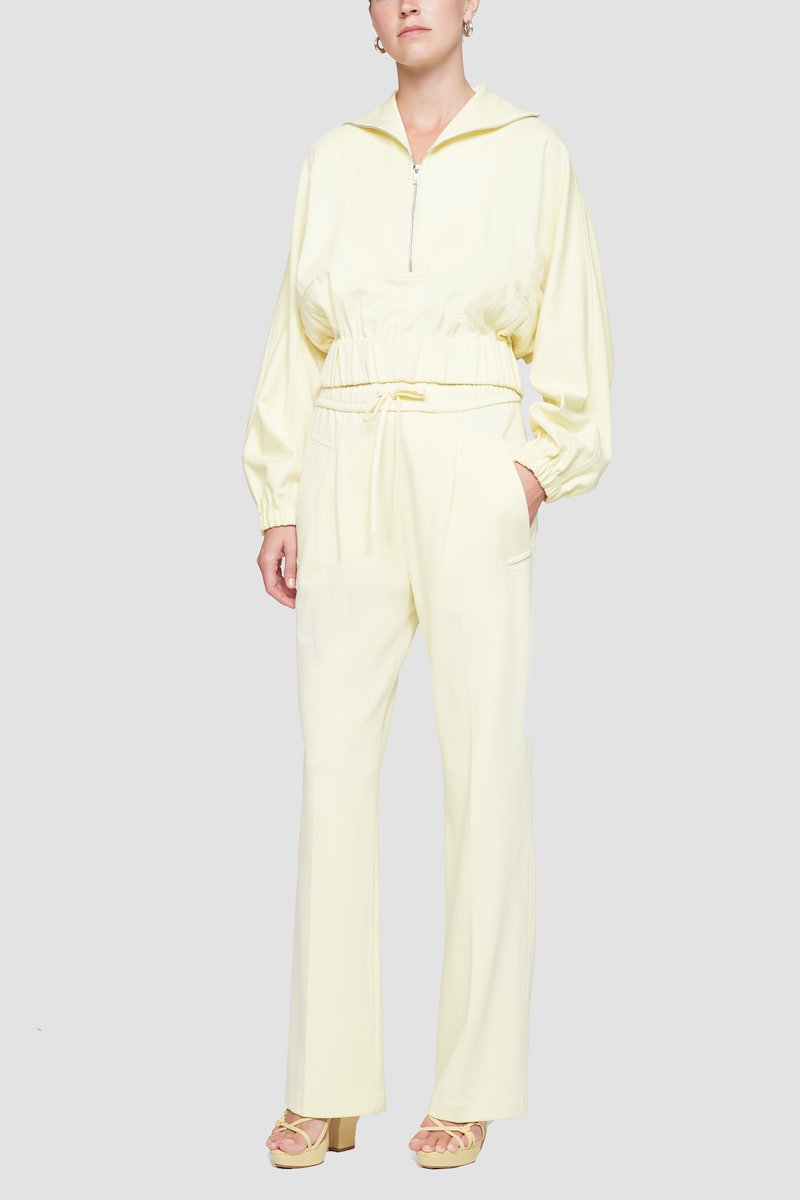 Knit Twill Flared Leg Track Pant-yellow #0 Knit Twill Flared Leg Track Pant, null- 2
