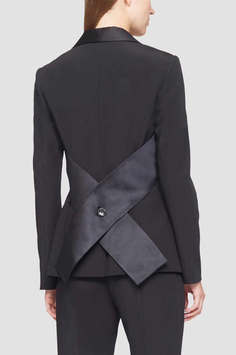 Tuxedo Bustier Blazer-black #1 Tuxedo Bustier Blazer, cut-out single-breasted blazer from 3.1 PHILLIP LIM featuring black, wool blend, cut-out detailing, bustier-style neckline, front button fastening, long sleeves, buttoned cuffs, two front welt pockets and central rear vent.- 5