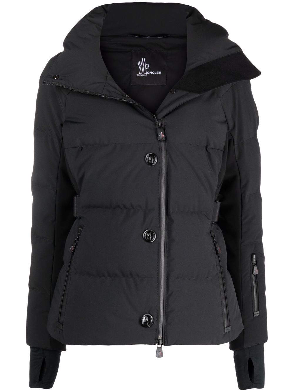 

Moncler Grenoble chamarra capitonada con capucha - Negro