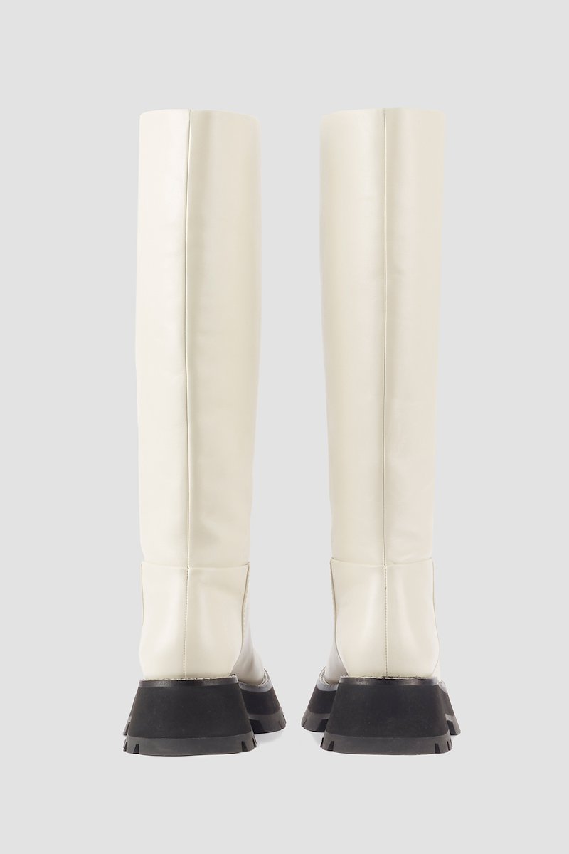 Kate Lug Sole Tube Boot-white #0 Kate Lug Sole Tube Boot, null- 2