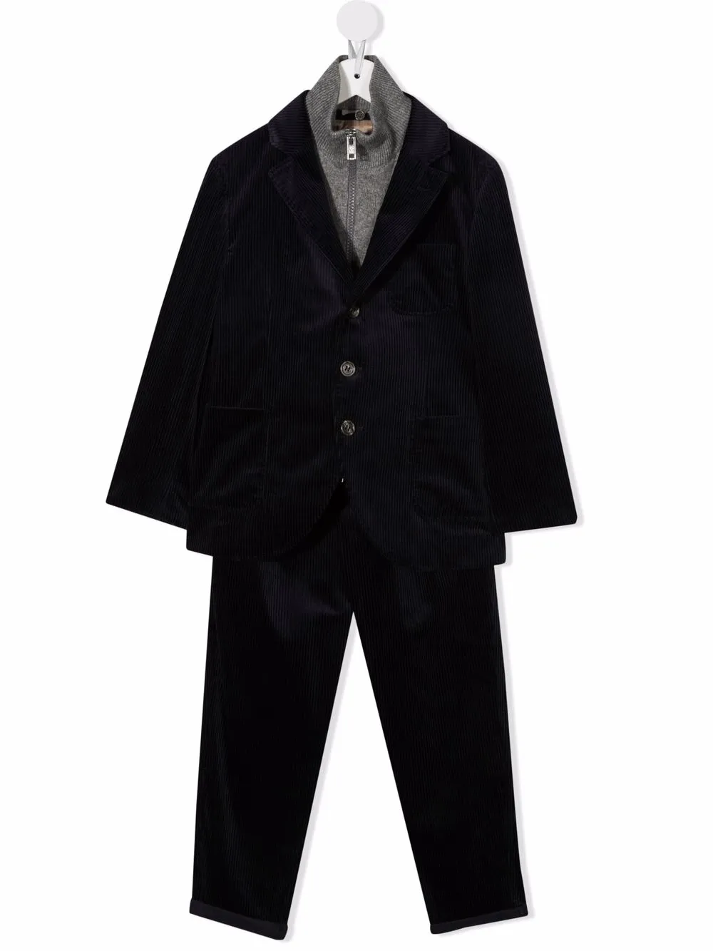 

Brunello Cucinelli Kids traje deportivo de dos piezas - Azul