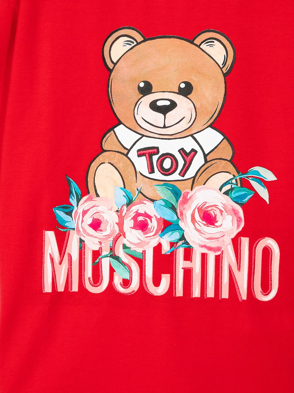 фото Moschino kids футболка оверсайз с принтом teddy bear