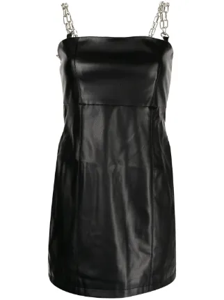 Rokh Chain Strap Mini Dress | Black
