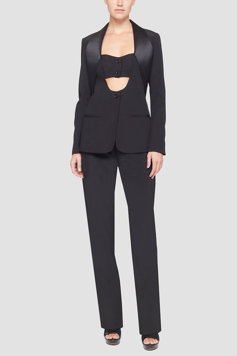 Tuxedo Trouser With Back Slit-black #1 Tuxedo Trouser With Back Slit, null- 3