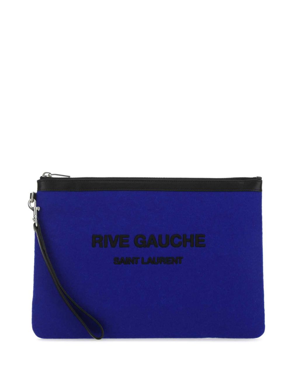 logo lettering clutch bag