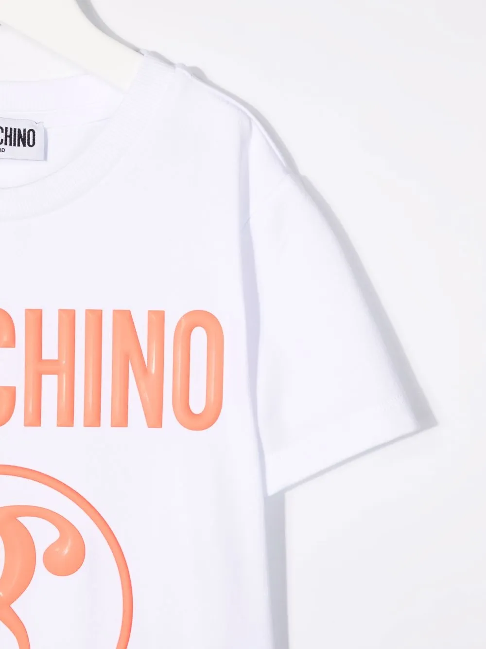 фото Moschino kids футболка с тисненым логотипом