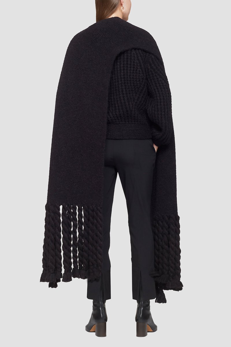 Oversized Poncho Scarf-black #1 Oversized Poncho Scarf, null- 3