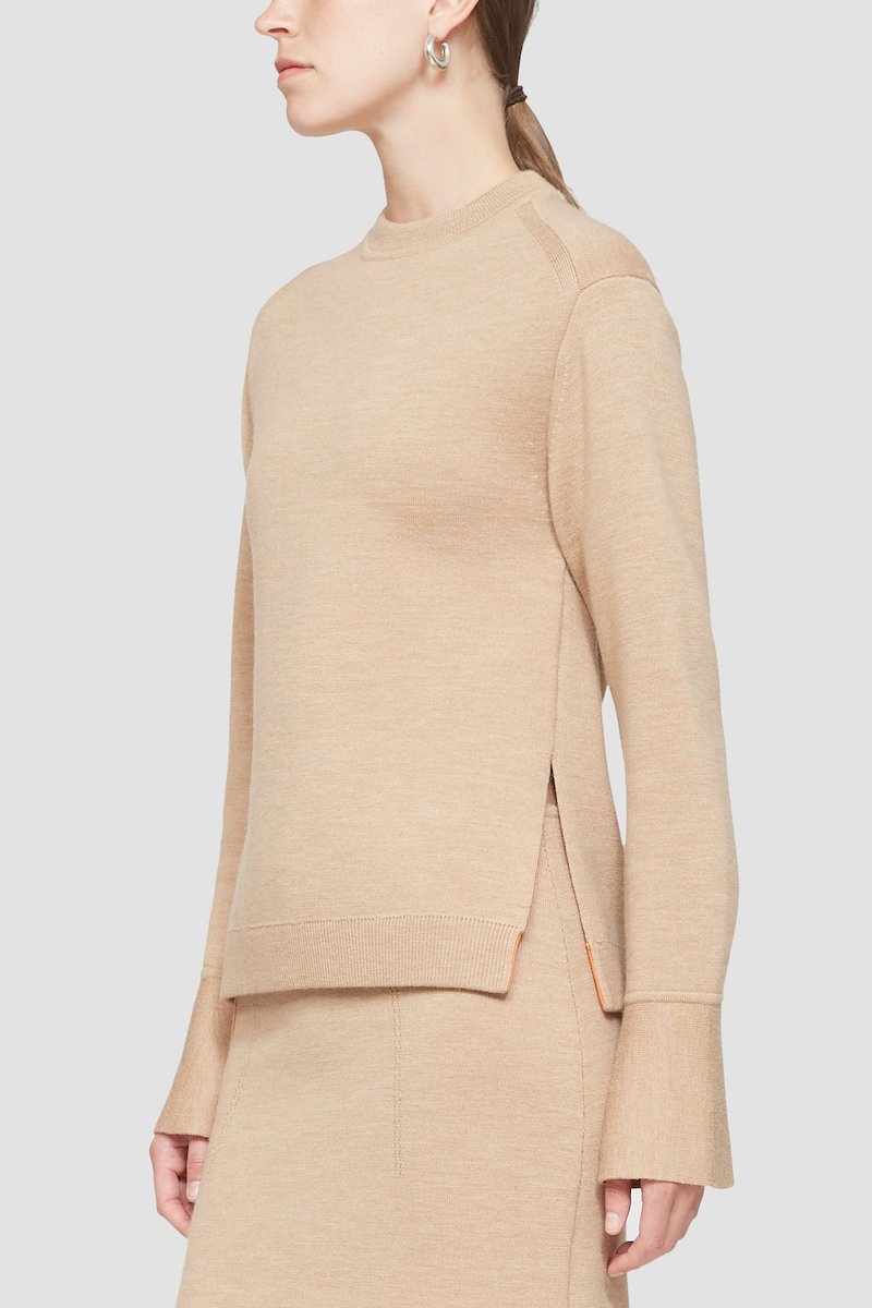 Double Face Wool Crewneck-neutrals #0 Double Face Wool Crewneck, null- 2