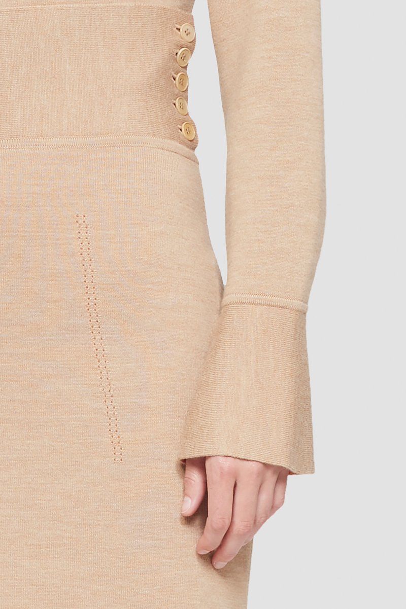 Double Face Wool Car Wash Skirt-neutrals #0 Double Face Wool Car Wash Skirt, double-face merino wool skirt from 3.1 PHILLIP LIM featuring light beige, merino wool, A-line, high waist, elasticated waistband, front slit and mid-length.- 12