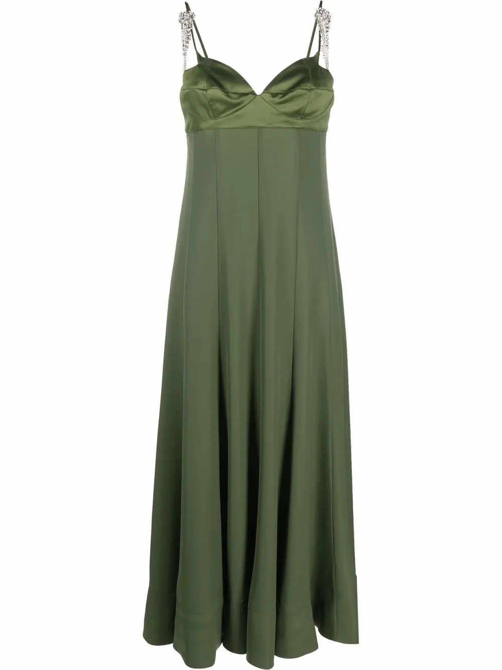 

3.1 Phillip Lim vestido corto con detalles de cristal - Verde