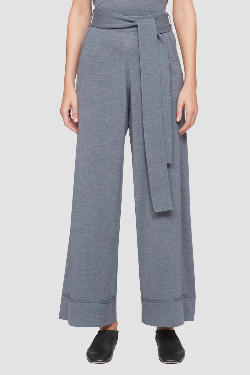 Tie Waist Wide Leg Pant-grey #1 Tie Waist Wide Leg Pant, null- 1