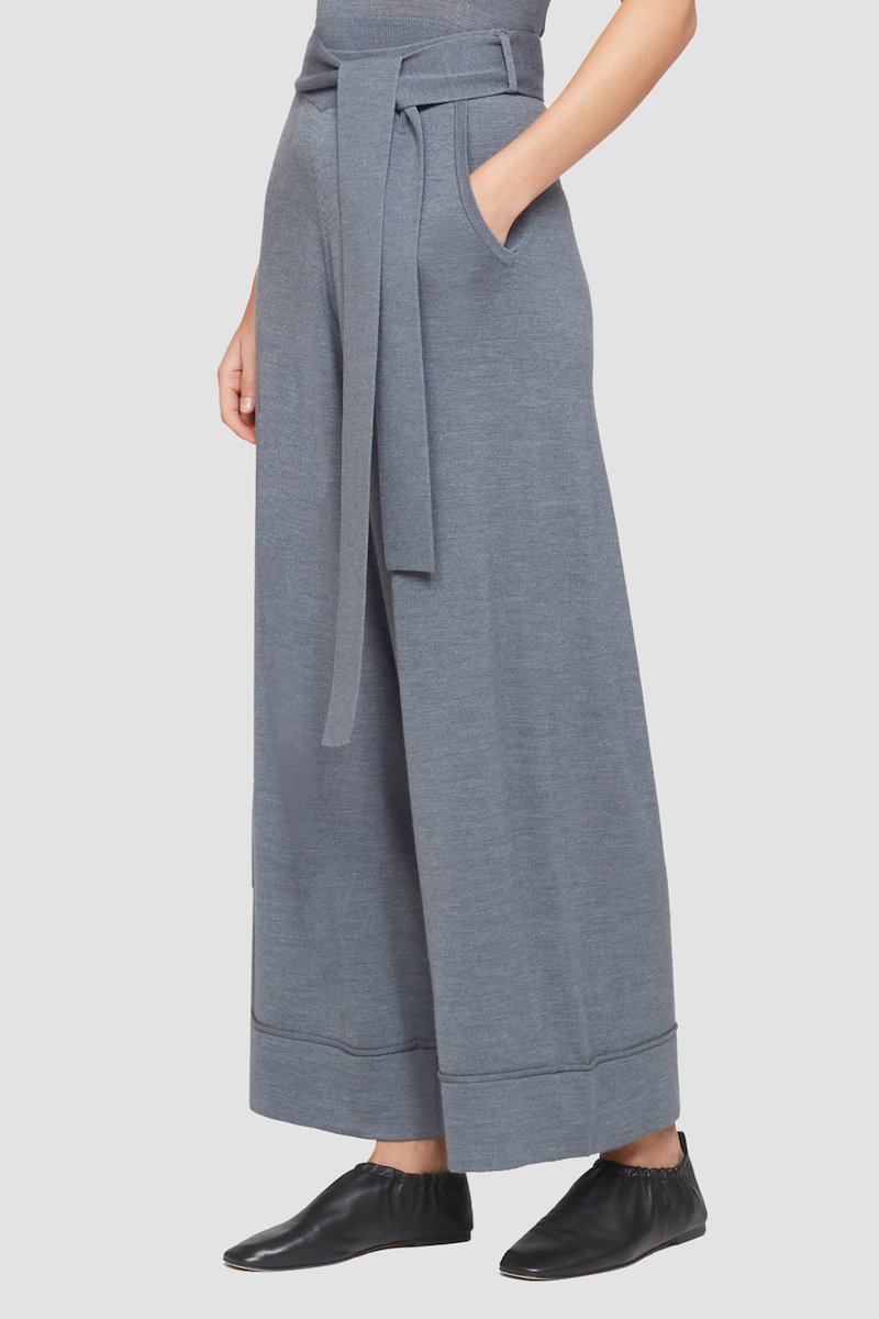 Tie Waist Wide Leg Pant-grey #0 Tie Waist Wide Leg Pant, null- 2