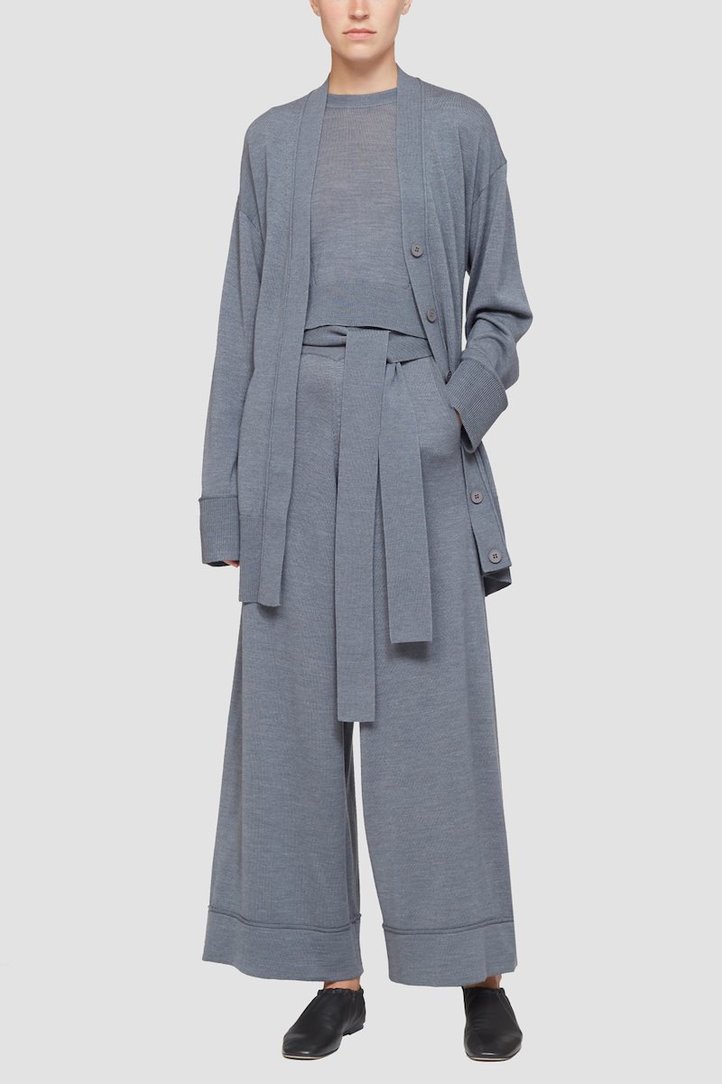 Tie Waist Wide Leg Pant-grey #0 Tie Waist Wide Leg Pant, null- 0