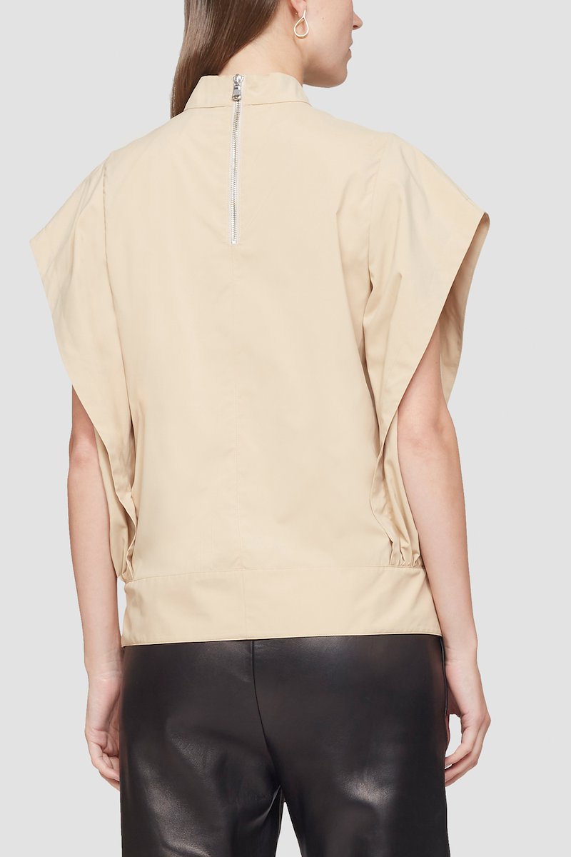Wrap Effect Collared Top-neutrals #1 Wrap Effect Collared Top, null- 3