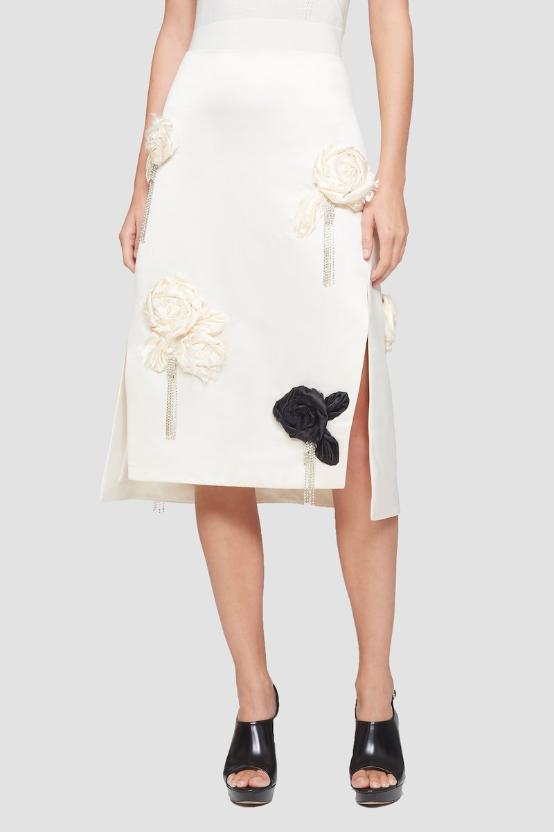 Floral Embellished Skirt, null- 1