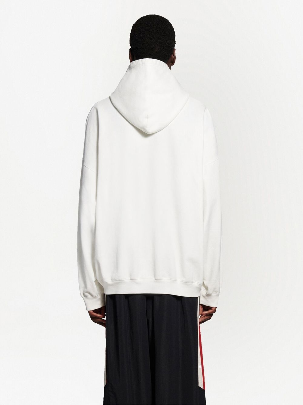 Shop Balenciaga Logo Reflective Hoodie In White