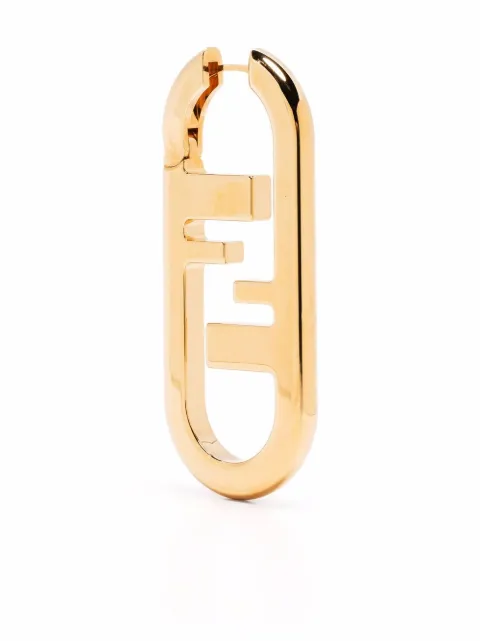 FENDI monogram-plaque push-lock earring