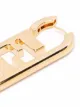 Fendi monogram-plaque push-lock earring