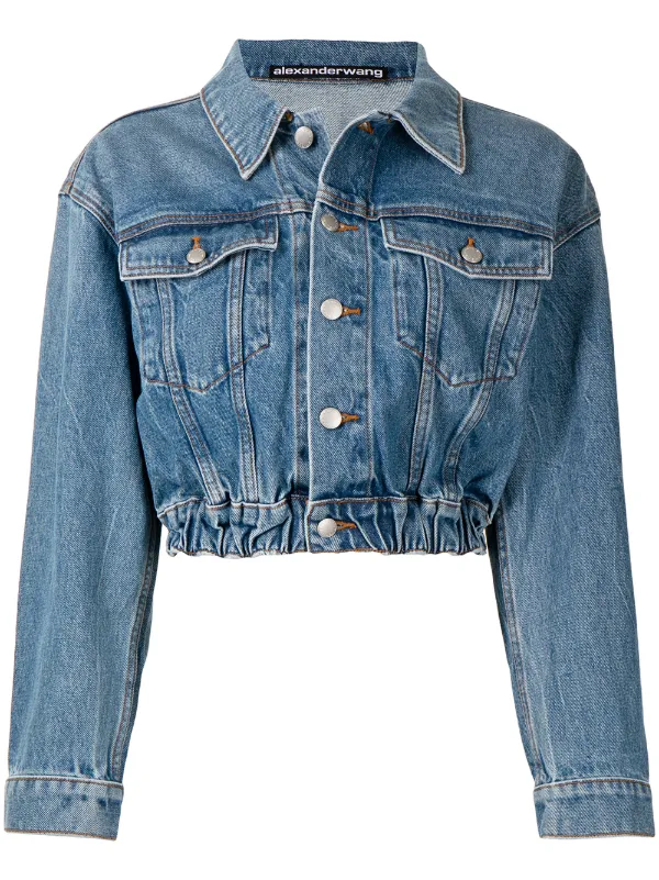 alexander wang cropped denim jacket