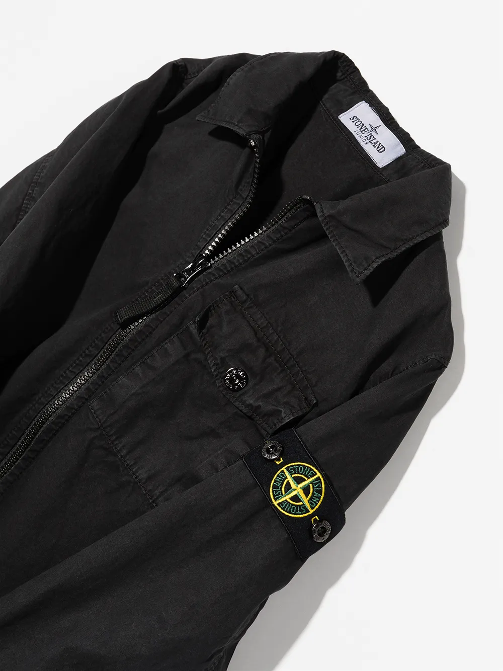 фото Stone island junior куртка на молнии с нашивкой compass