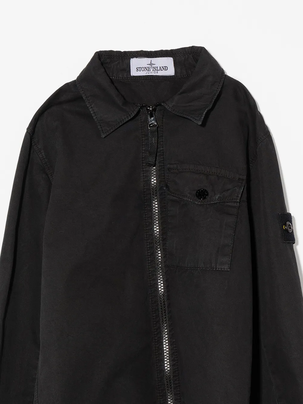 фото Stone island junior куртка на молнии с нашивкой compass