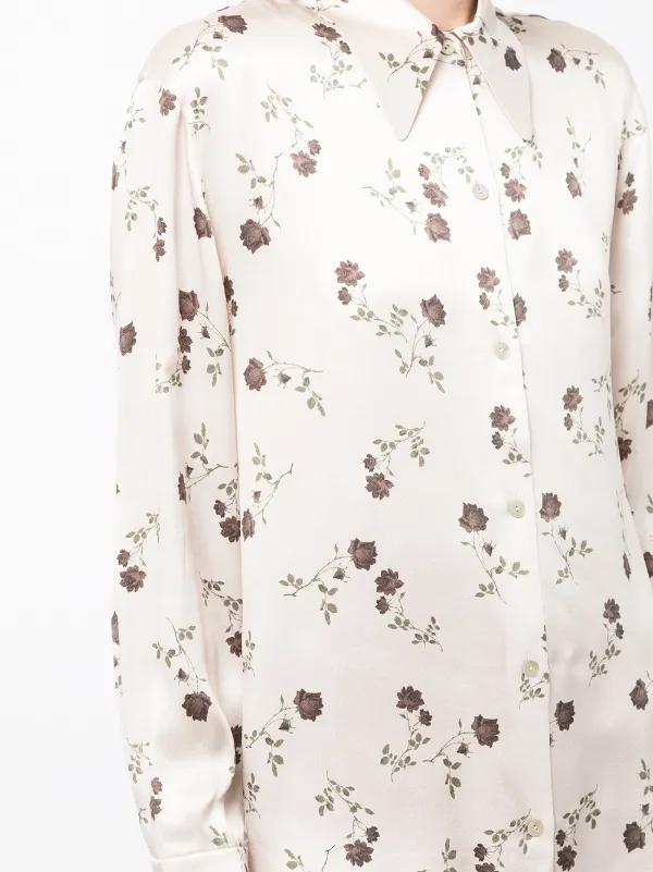 Vince floral-print Silk Shirt - Farfetch