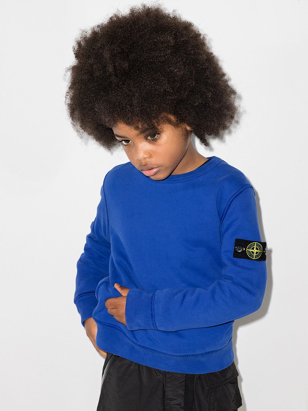 фото Stone island junior толстовка с нашивкой compass