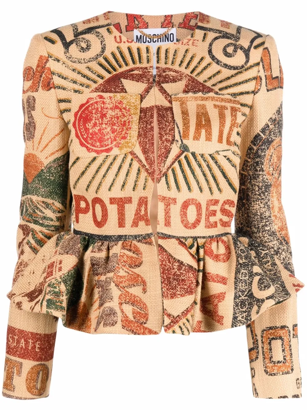 фото Moschino льняной пиджак potato field