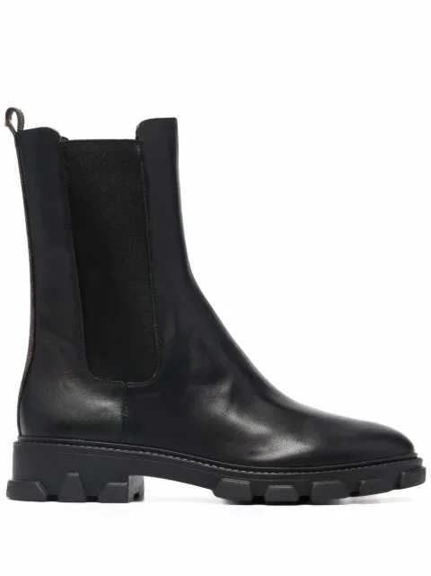 ridley leather and logo boot