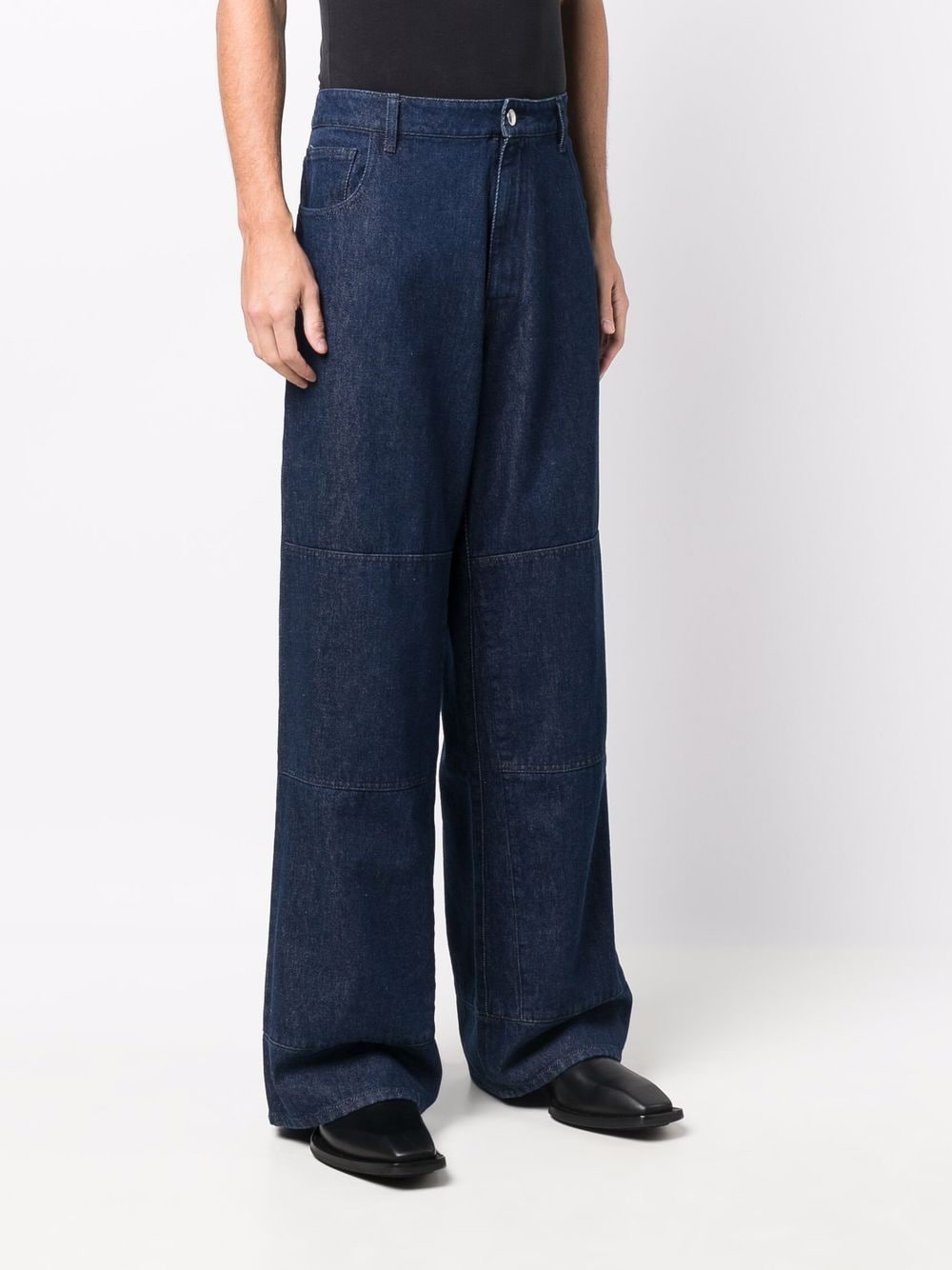 Raf Simons Logo Patch Flared Jeans - Farfetch