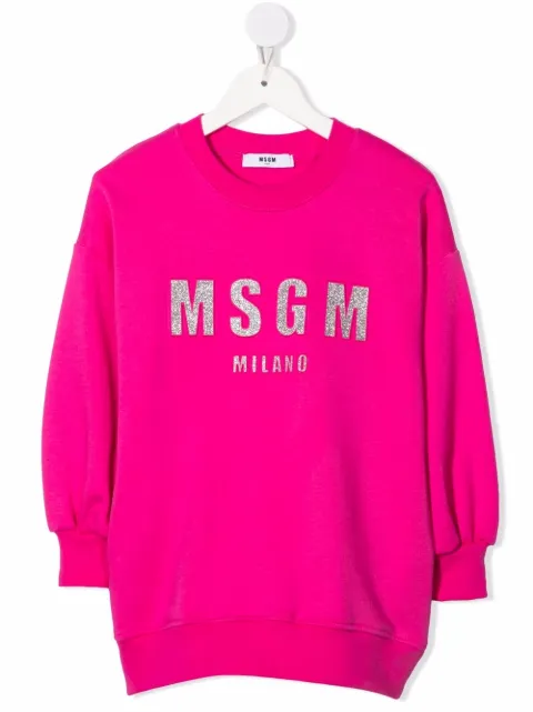 MSGM Kids logo-print sweat dress