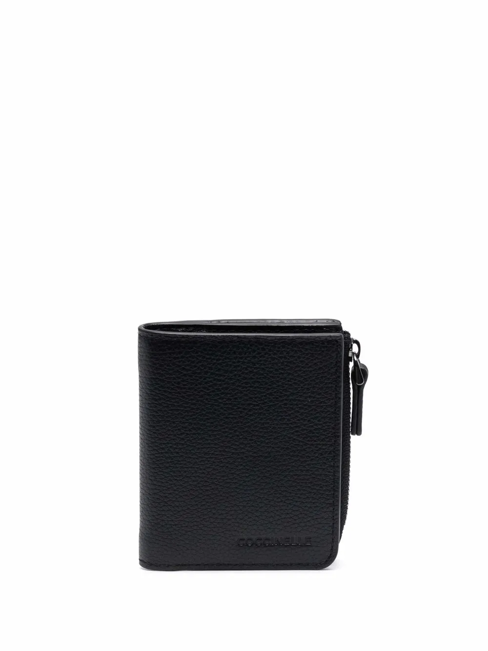 

Coccinelle logo-embossed leather cardholder - Black