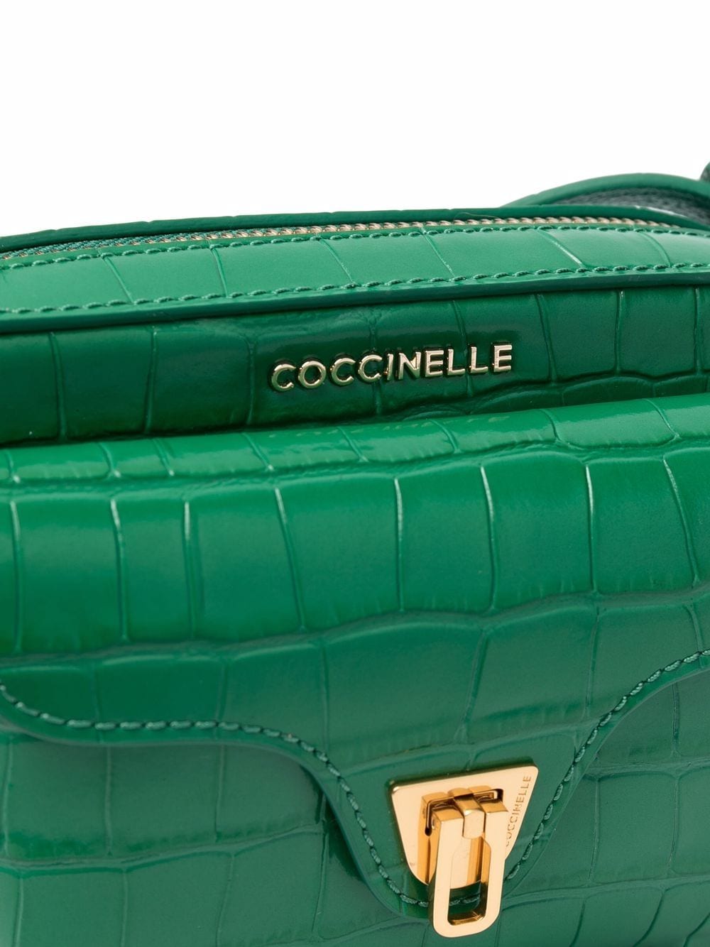 фото Coccinelle сумка через плечо beat с тиснением под крокодила