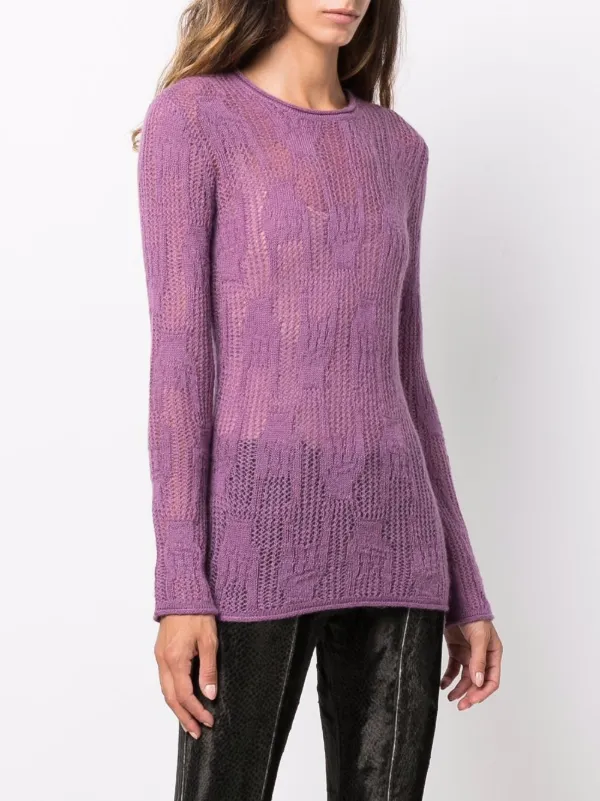 sheer knit jumper