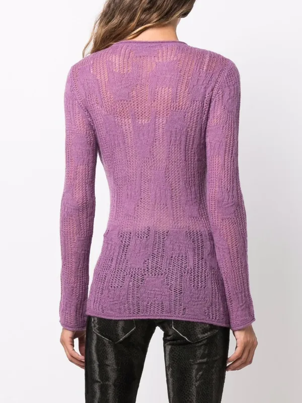 sheer knit jumper