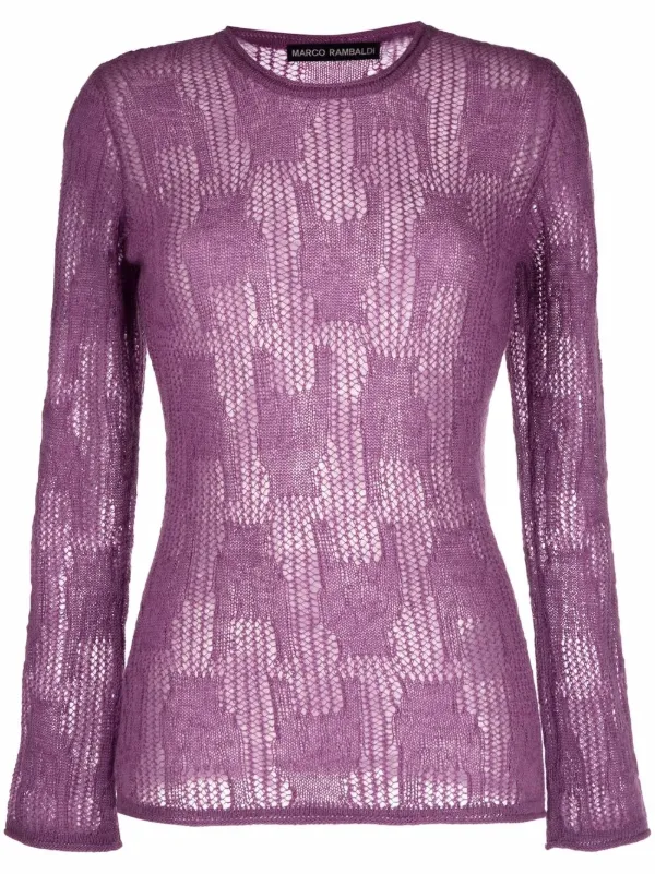 sheer knit jumper