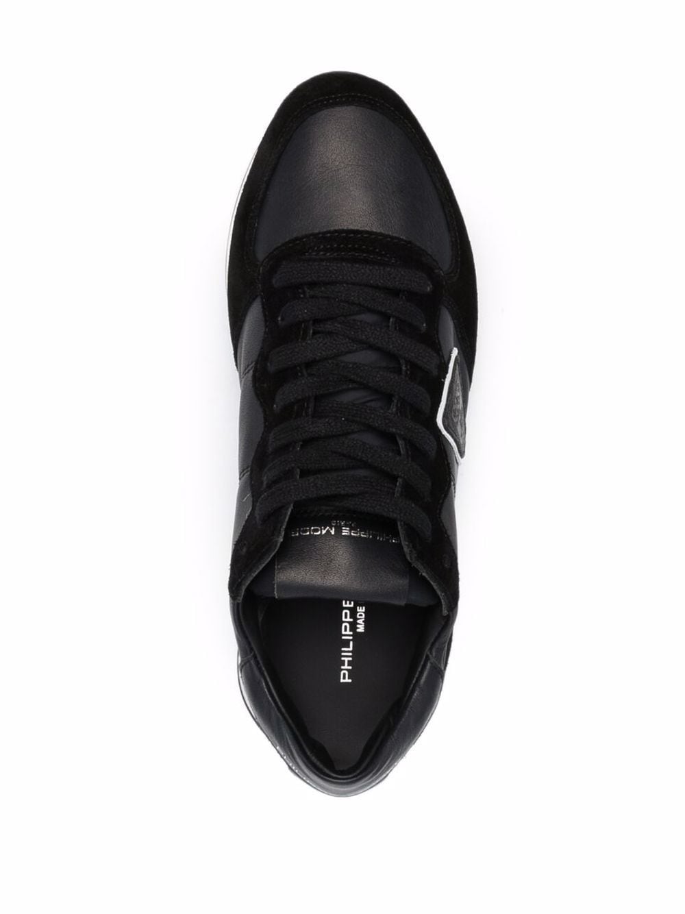 Shop Philippe Model Paris Logo Patch Sneakers In 黑色