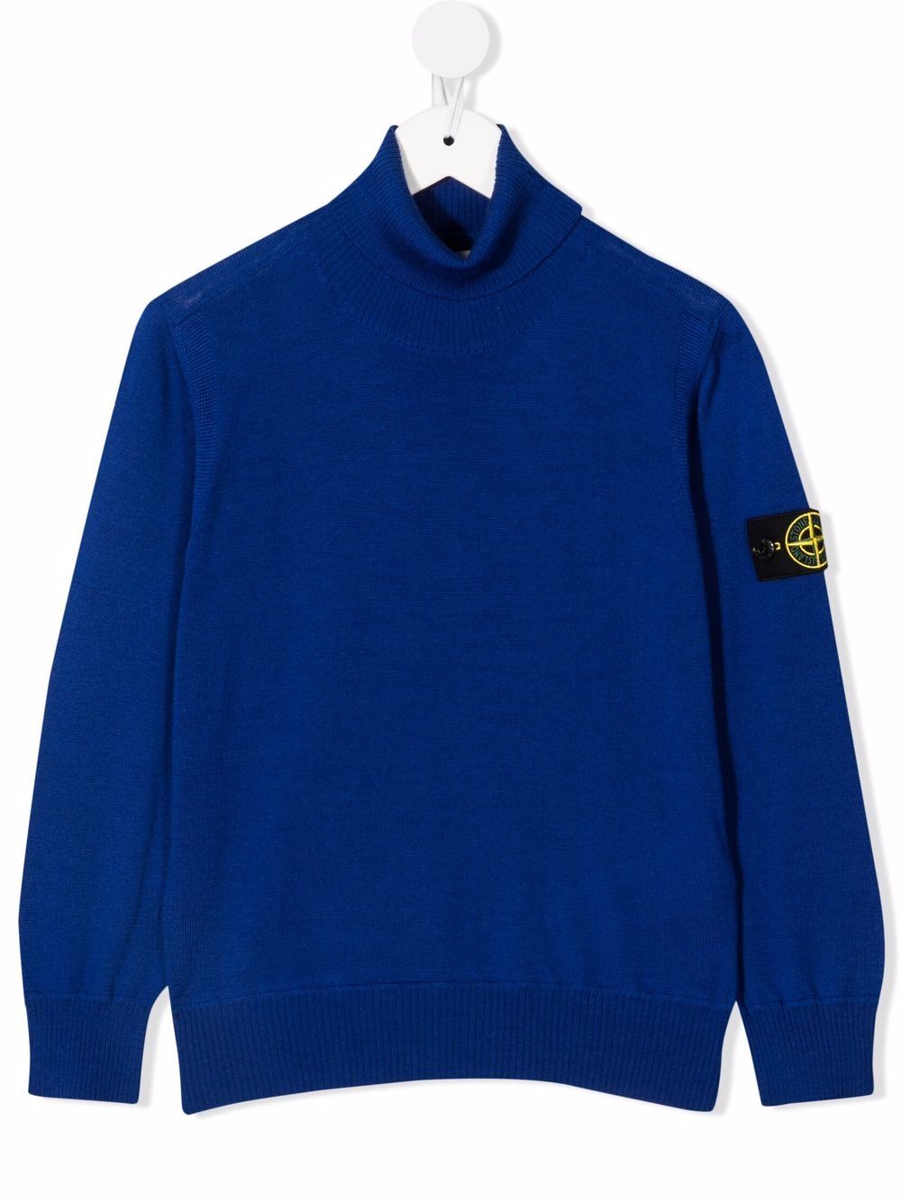 

Stone Island Junior logo-patch wool jumper - Blue