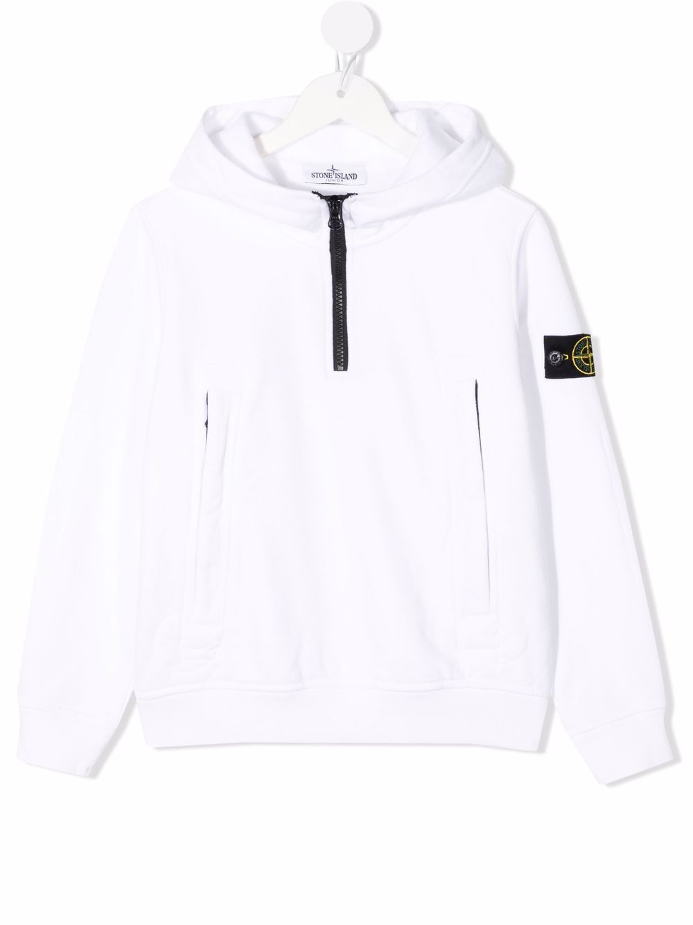 

Stone Island Junior hoodie con logo - Blanco