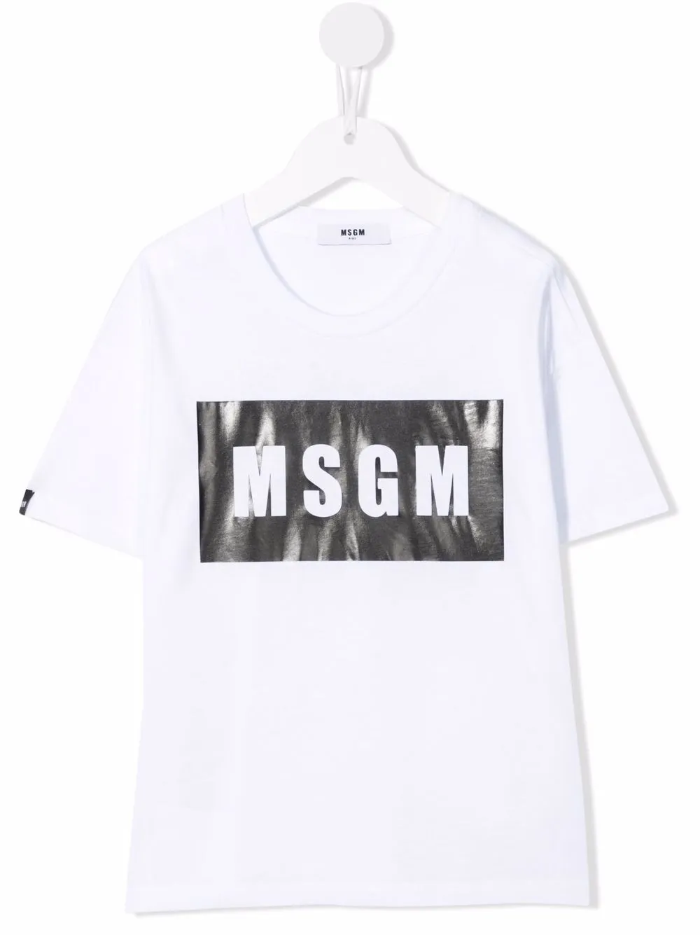 

MSGM Kids box logo-print cotton T-shirt - White
