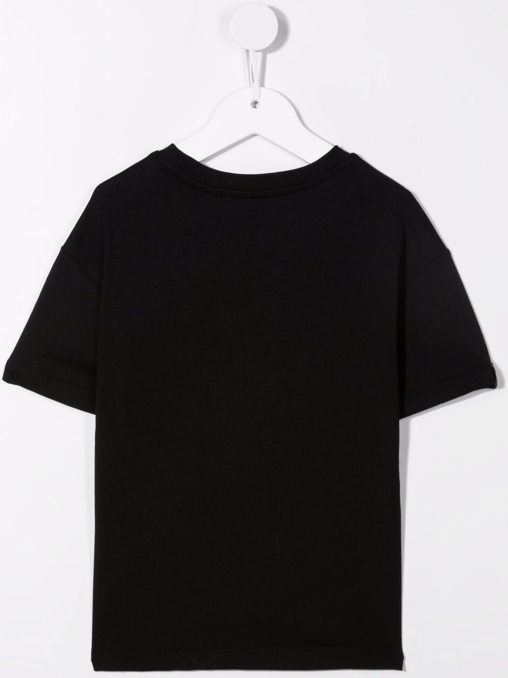 Shop Msgm Box Logo-print Cotton T-shirt In Black