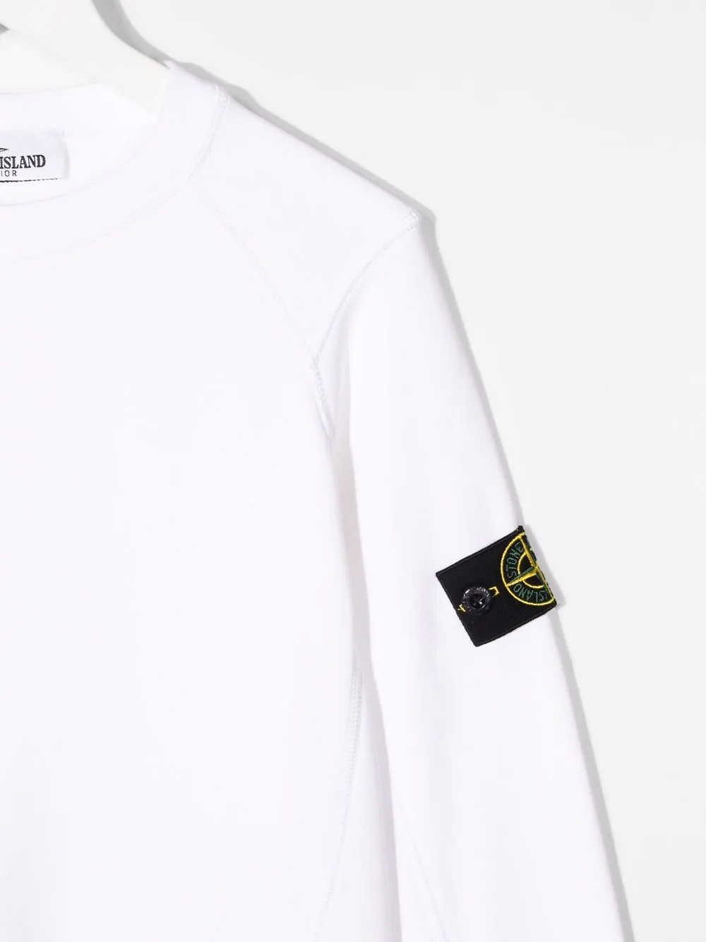 фото Stone island junior толстовка с круглым вырезом и логотипом