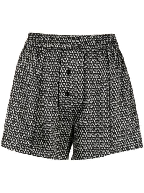 Kiki de Montparnasse Moi et Toi patterned shorts