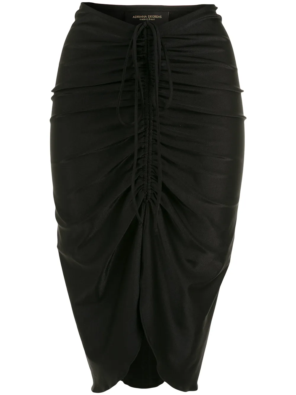 

Adriana Degreas ruched-detail high-waist skirt - Black